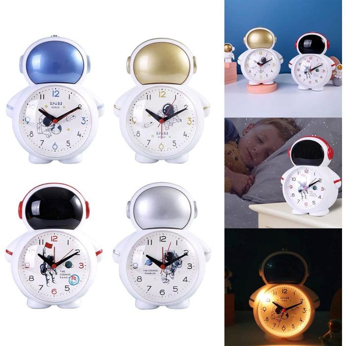 Horloge de table enfantine en plastique – Design animé pour jeunes