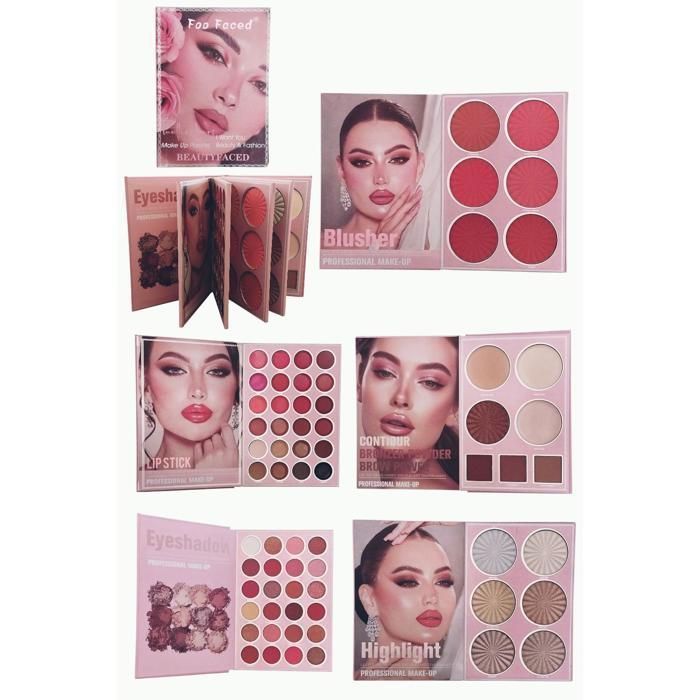 Palette de maquillage .palette tout en un .Yeux, Lèvres, Contour, Highlighters et Fards à joues.