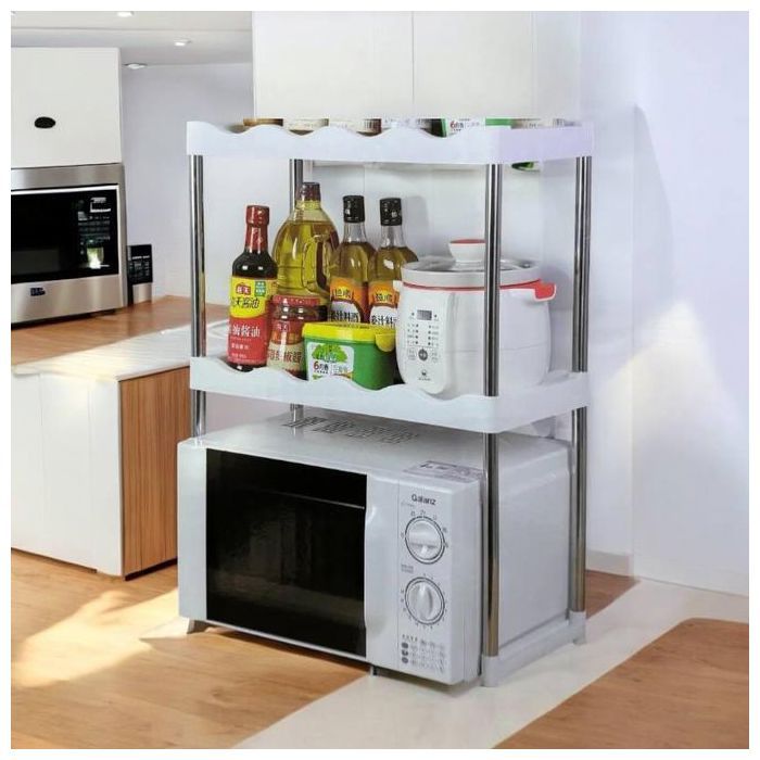 Étagère de rangement à 2 niveaux pour four à micro-ondes