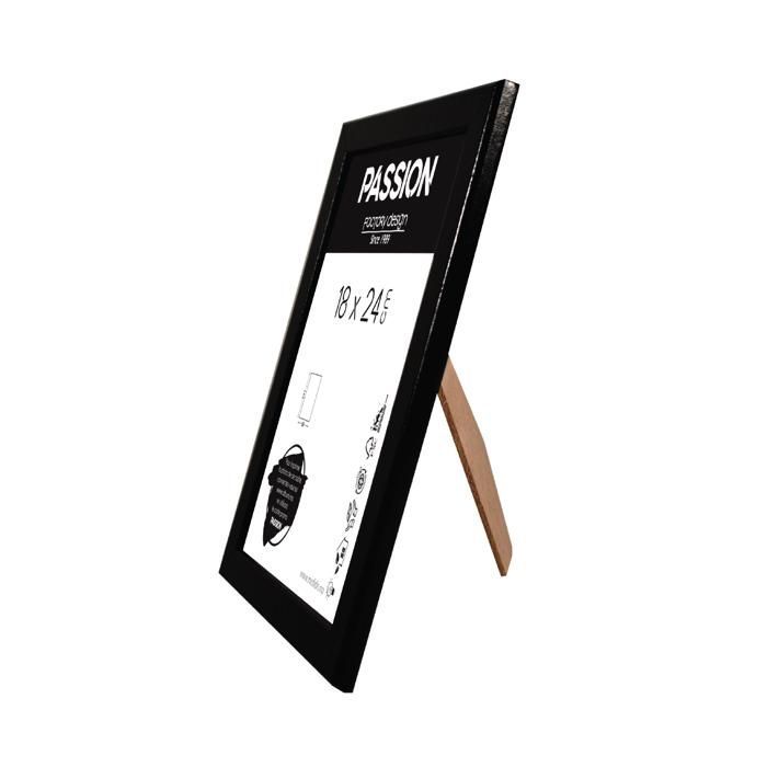 Cadre Photo - PASSION - Zeyna - Noir - 18x24 cm - Élégance Chic