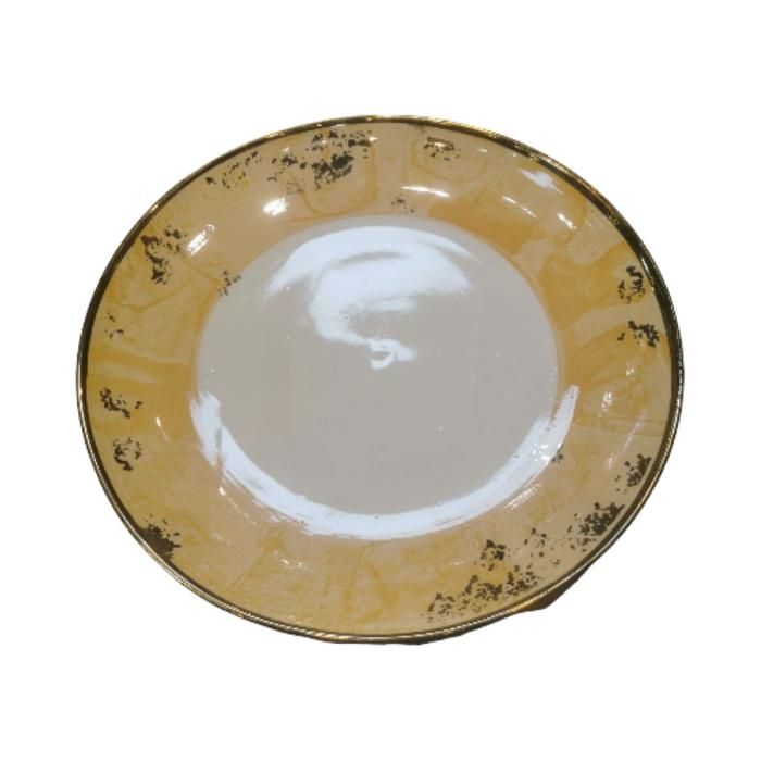 PLAT ROND 30CM PORCEL AV/COUL VERT REF GR