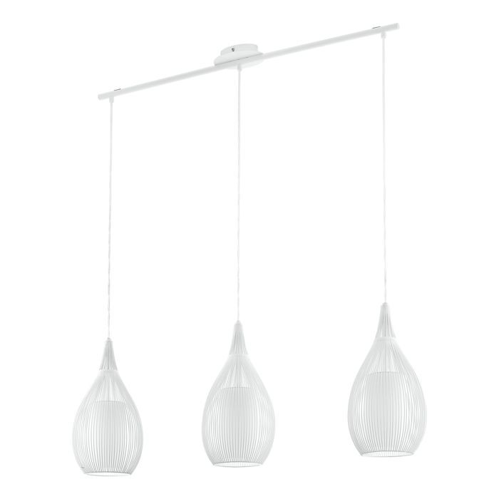 Suspension RAZONI E27 3X60W en acier blanc 990x190x1100mm