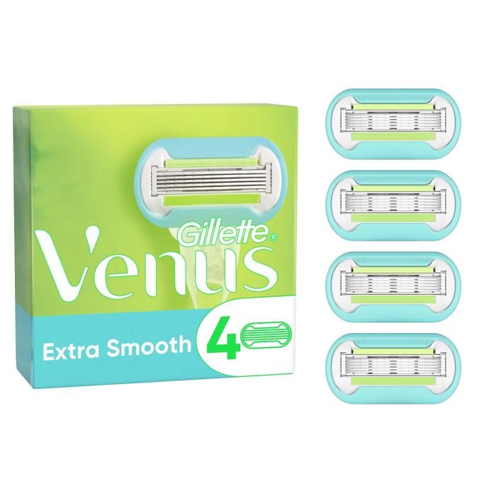 Recharges de Lames de Rasoir - Venus - Extra Smooth - 5 Lames - 4 unités - Peau douce