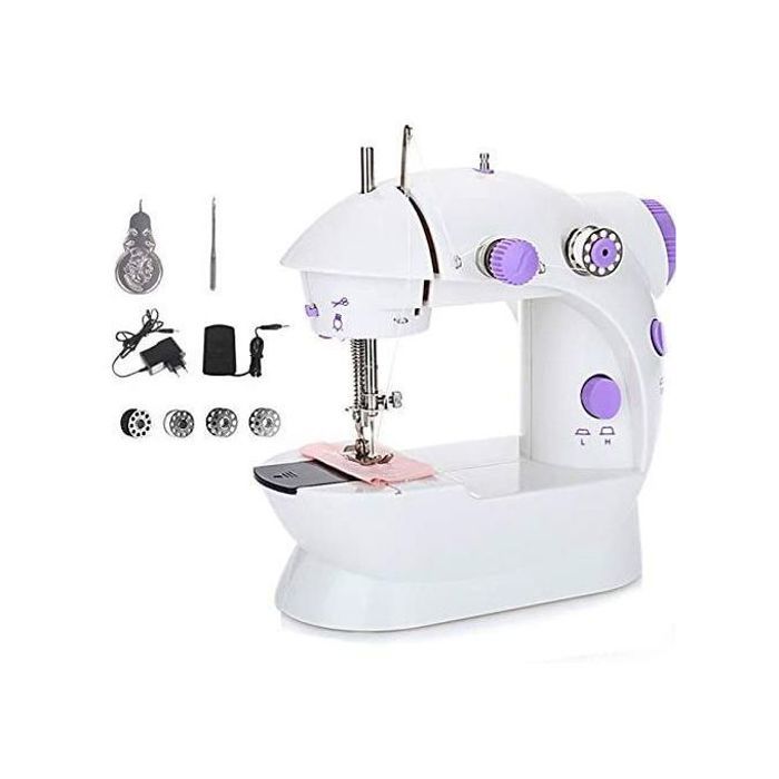 Mini sewing machine double speed automatic thread with