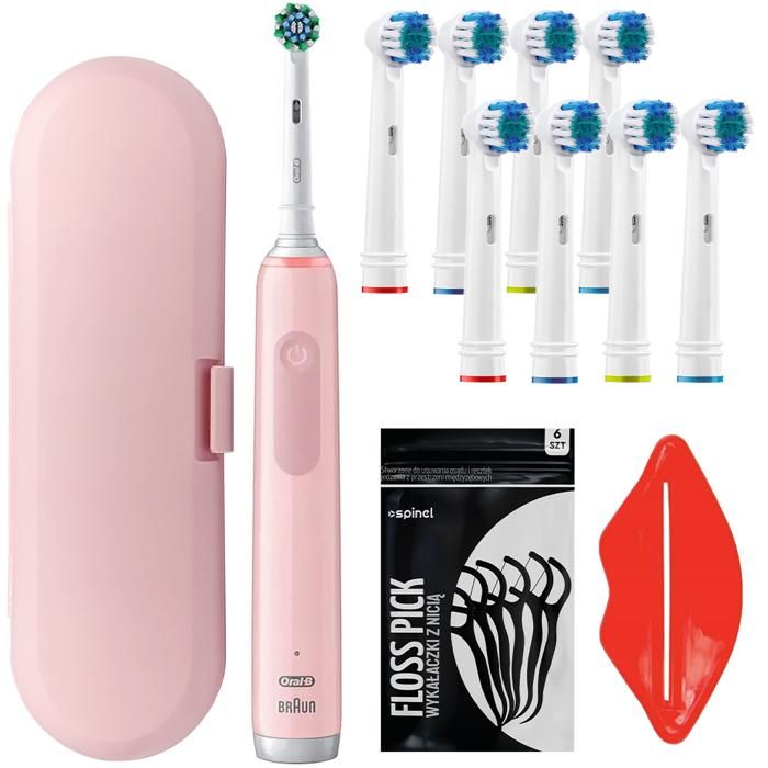 Elektrisk tandborste - Oral-B - Pro 3 3000 Cross Action Rosa - uppladdningsbar med kompletta tillbehör