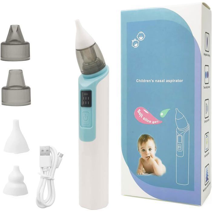 Absorbeur de nez électrique silencieux pour bébé, obstruction rhinite nettoyant mouche bébé