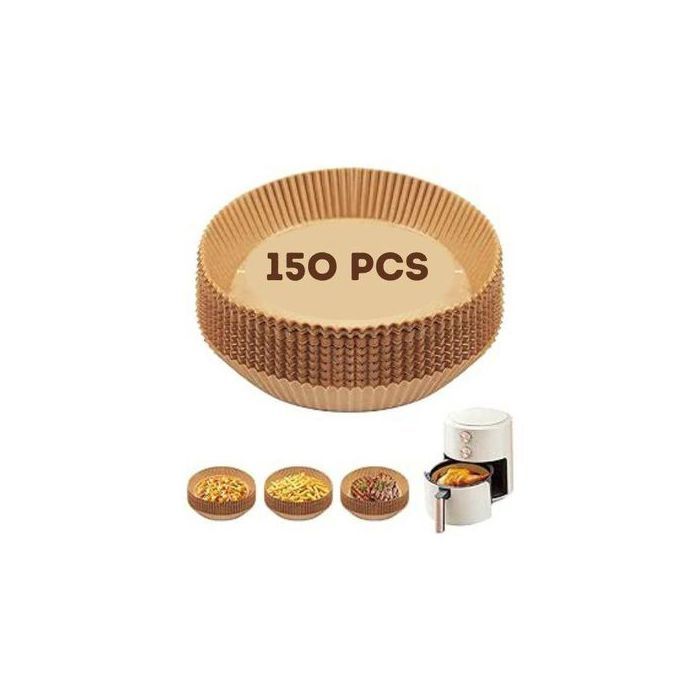 150 Pieces Papier Cuisson rond Pour Air Fryer Prédécoupé 16cm