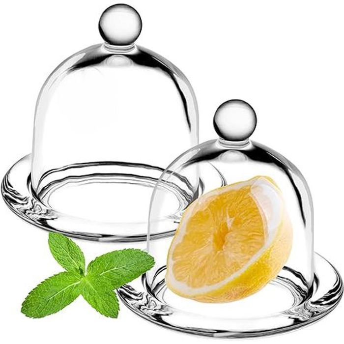 2pcs Récipient en citron en verre pressé