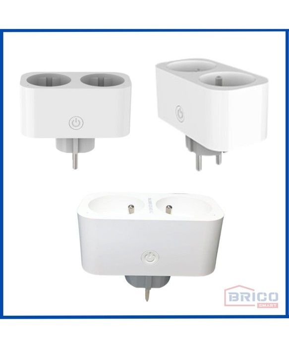 Prise Connectée - Double 16A - WiFi - Programmable - Protection Surcharge