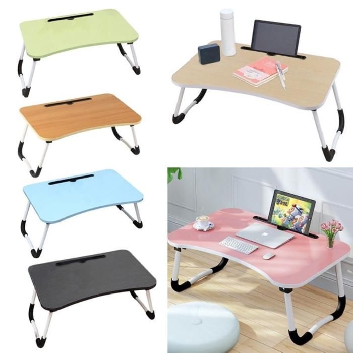 Table multifonction pour ordinateur portable avec porte-gobelet (Couleur aléatoire)