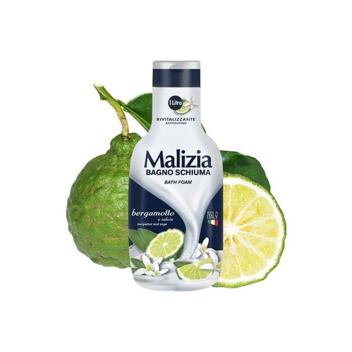 Bain Moussant Bergamote et Sauge 1 Litre - Fraîcheur et bien-être avec un parfum revitalisant