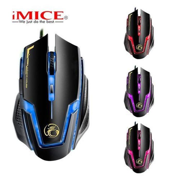 Souris Gaming - Imice - A9 - Filaire - RGB - 7 Boutons