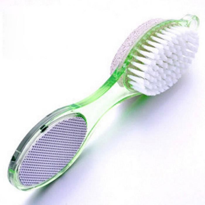 Soins des pieds 4 en 1, brosse ponce, gommage de la pierre ponce, pédicure, exfoliant des deux côtés, nettoya