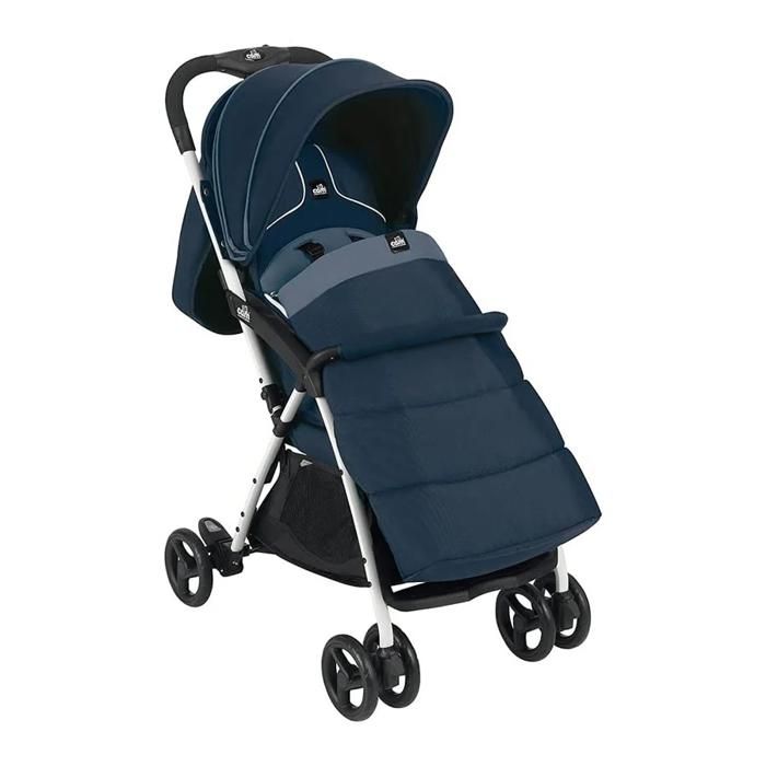 Poussette Compacte Curvi en Bleu + chanceliere + cache pluie - Cam