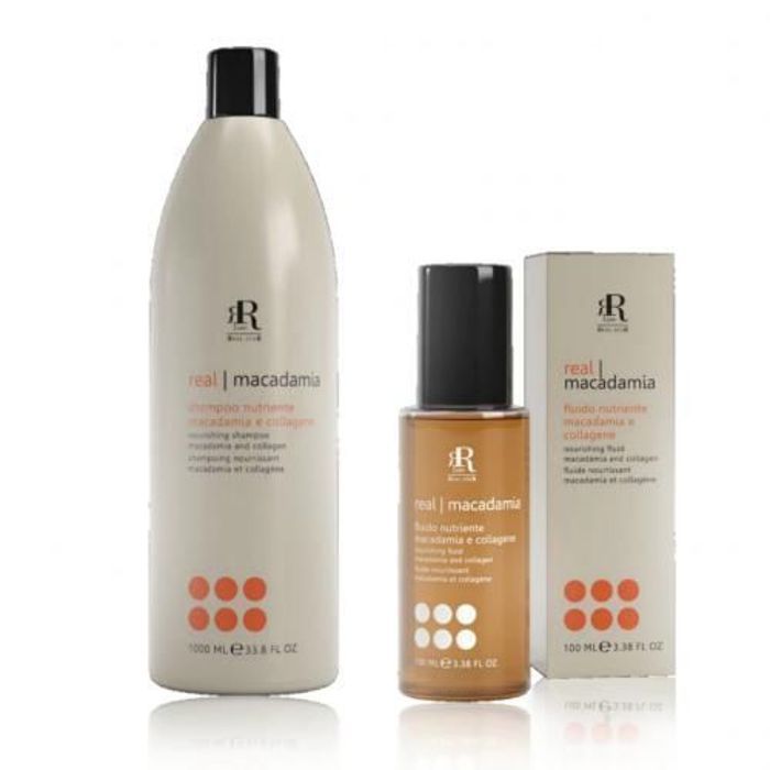 Macadamia Star Shampooing 1000ML et Sérum100ML Nourrissants Macadamia et Collagène