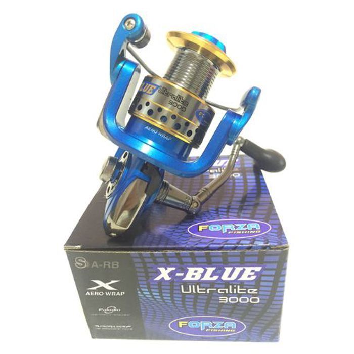 Moulinet - FORZA - X-Blue Ultralite 3000 - 5+1 roulements - Corps en aluminium - Bobine en aluminium