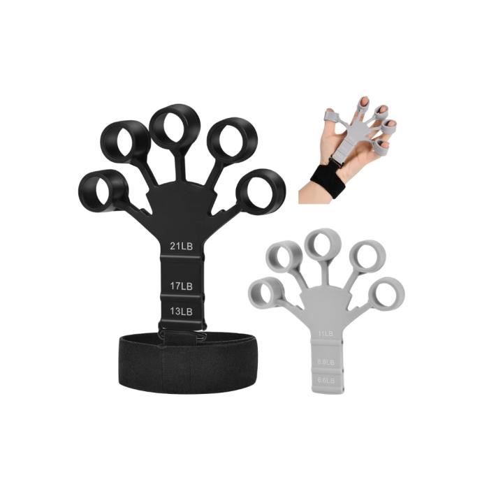 Entraîneur de Doigts - 2pcs - Résistance Réglable - 6 Niveaux - Renforcement Musculaire