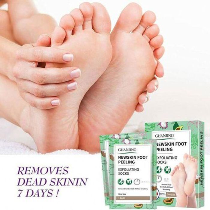 Guanjing Masque Pieds Très Hydratant aux Extraits de Fruits - Nettoyant Et Exfoliant