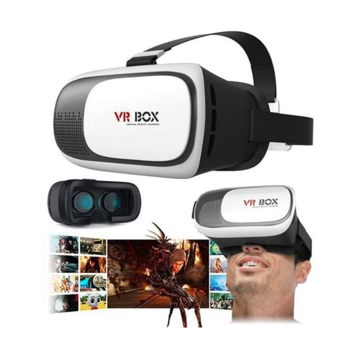 Casque de Réalité Virtuelle - VR Box - 3D - Sangles Ajustables - Lentilles Ajustables - Mousse de Protection