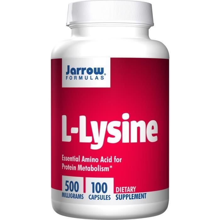 Compléments alimentaires Jarrow Formulas L lizyna 500 Mg (100 gélules) 3724