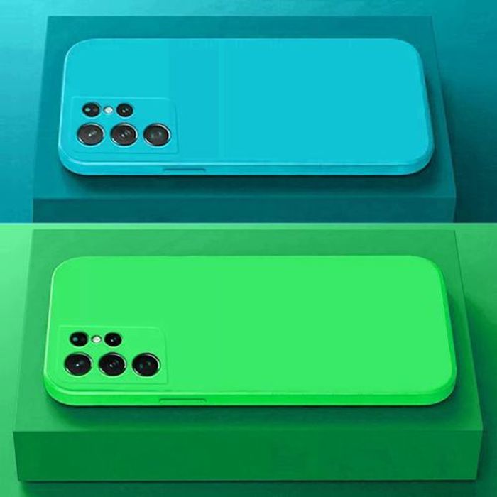 Case Pack 2 Coque : Coque Souple Pour Samsung S22 Ultra Vert + Coque S22Ultra Bleu