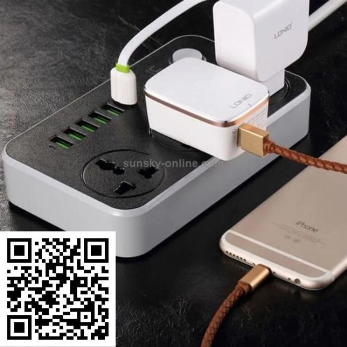 Multiprise - Universelle - 4 Ports USB - 5V 4,1A - 3 Prises - Câble 2m