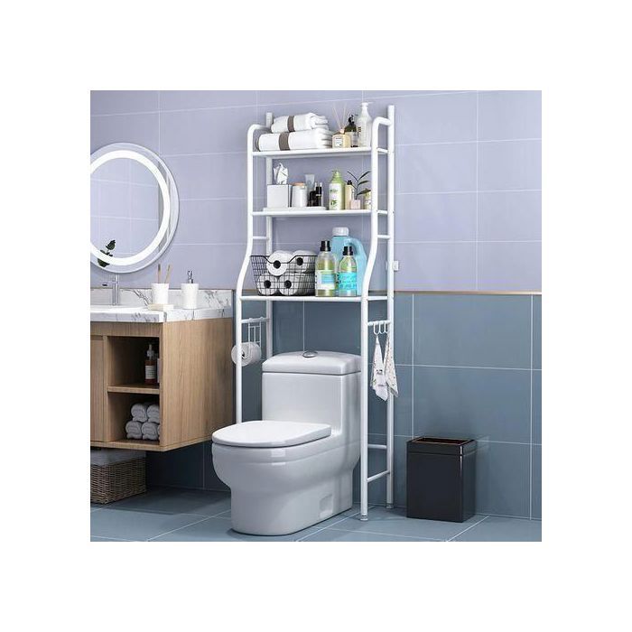 Étagère de salle de bain, meuble mural de rangement pour les toilettes ,