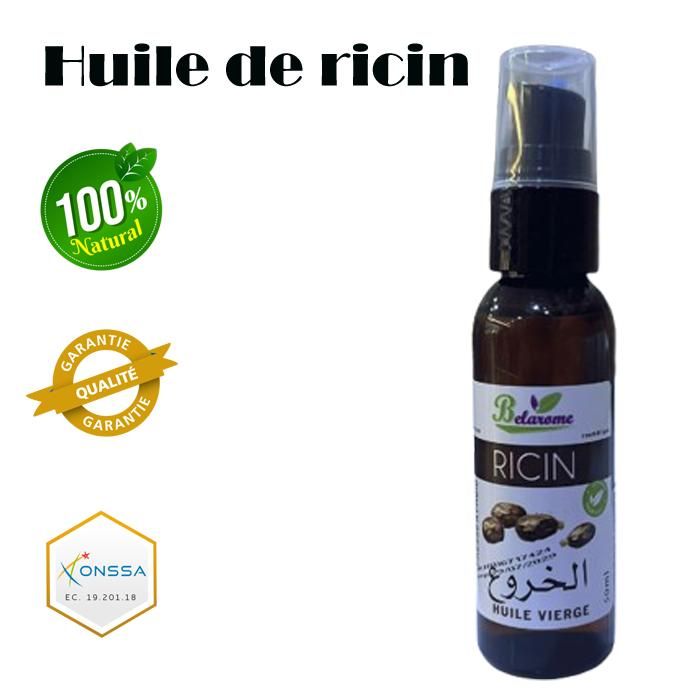 Huile Végétale - BELAROME - Huile de Ricin - 50 ml - Nourrit et Renforce - Cheveux Abîmés