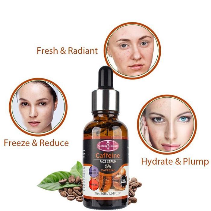Aichun Beauty Sérum visage à la caffeine, essence anti-âge, anti-acné, anti-rides, soin hydratant pour la peau