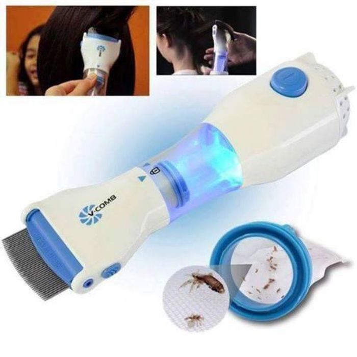 V-COMB - Traitement Anti-Poux - Sans Allergènes - Système à Filtre Jetable - Design Ergonomique