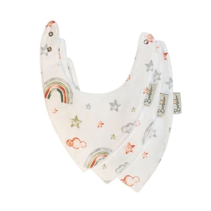 Pack 3 Bavoirs  Bandana Arc en Ciel,