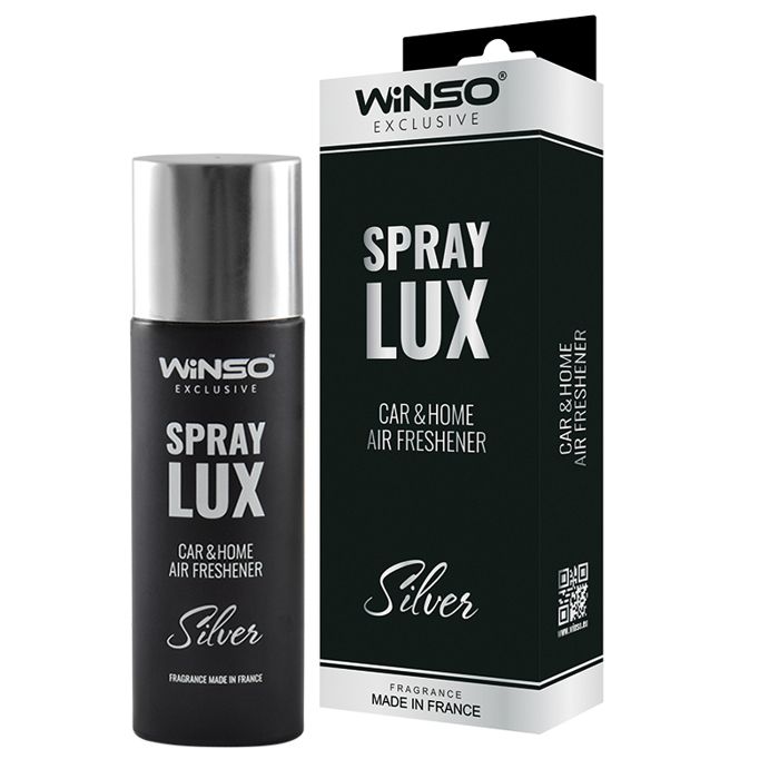 Spray Parfum d'Ambiance - WINSO - LUX SPRAY 55ML - Élimine les Odeurs - Design Élégant - Silver