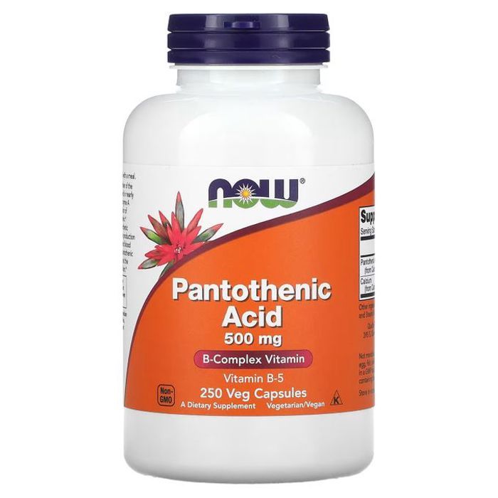 Now Foods, l'acide pantothénique 500 mg,250 Capsules.