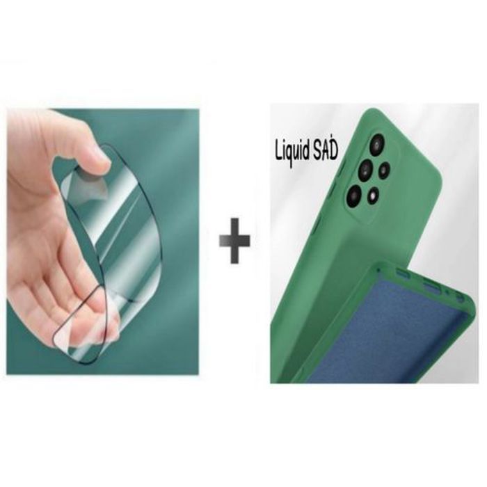 Coque de téléphone - GÉNÉRIQUE - Samsung A23 - Silicone Souple - Vert Foncé - Protection Complète