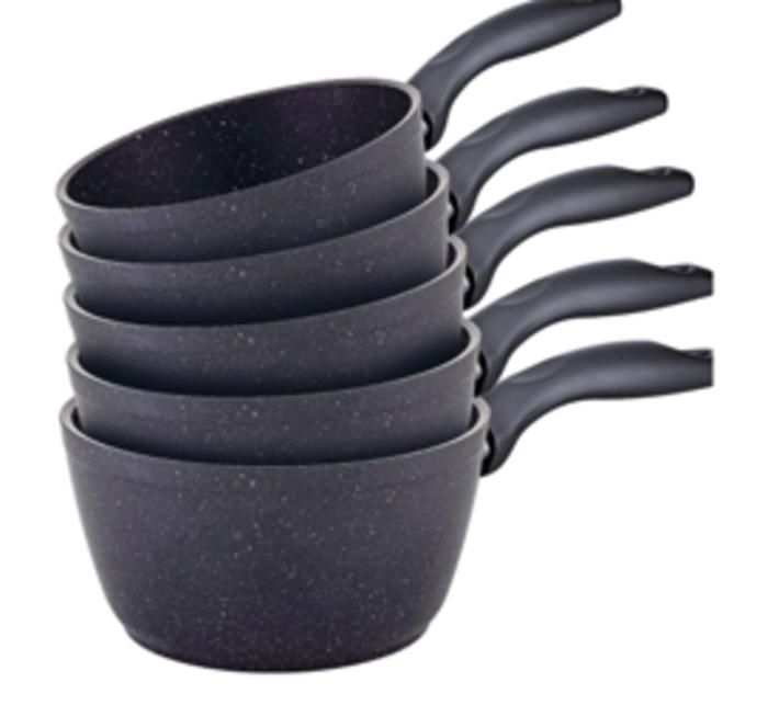 Set de casseroles - VIVALDI - 5 pièces - Granite - Anti-adhésif - Compatible induction