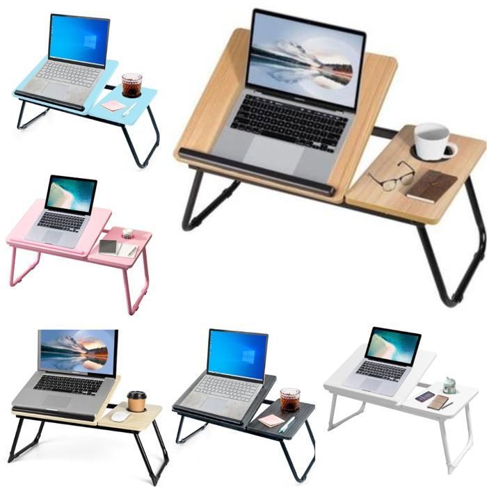 Table de bureau portable avec porte-boisson  (Couleur aléatoire)