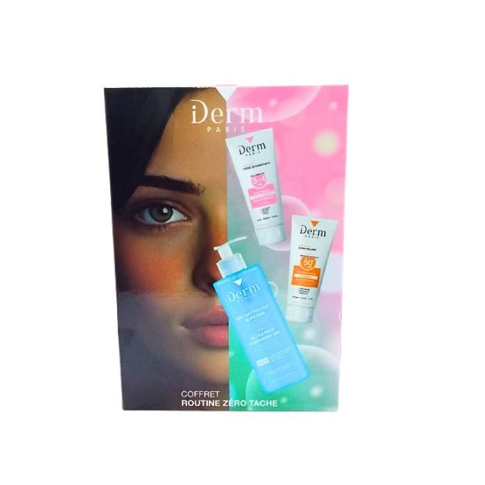 IDerm Coffret Routine Zero Tache  Gel surgras+Creme depigmentante+Ecran
