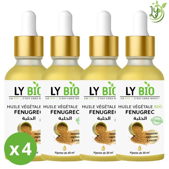 LYBIO PACK HUILE FENUGREC 50ML - PIPETTE LOT DE 4 bouteilles