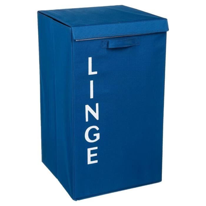 Panier à linge - Marin - Bleu - Polyester et Polypropylène - 80 Litres - 63 cm de hauteur