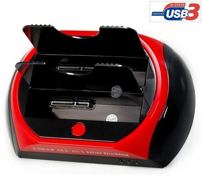 Station d'accueil pour disque dur externe USB 3.0 vers SATA double baie avec clone haute vitesse