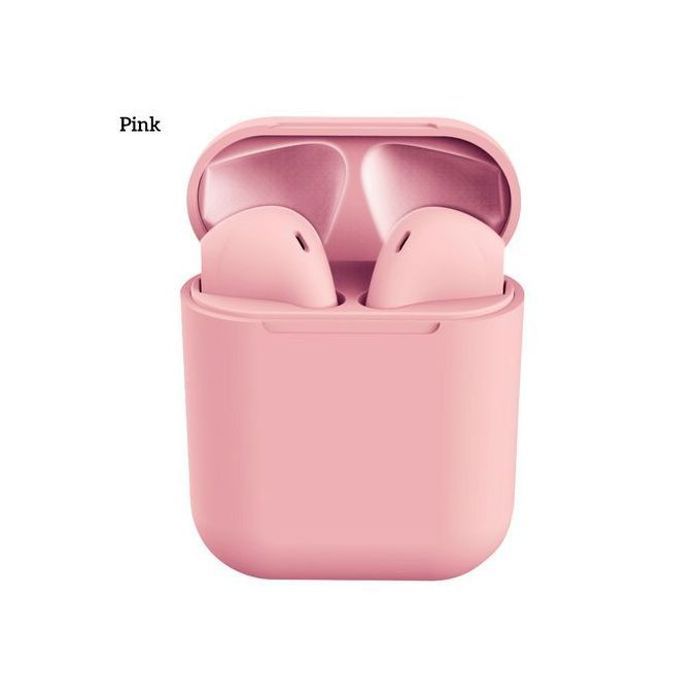 TWS i12 Écouteurs stéréo Sans Fil Bluetooth V5.0 couleur rose