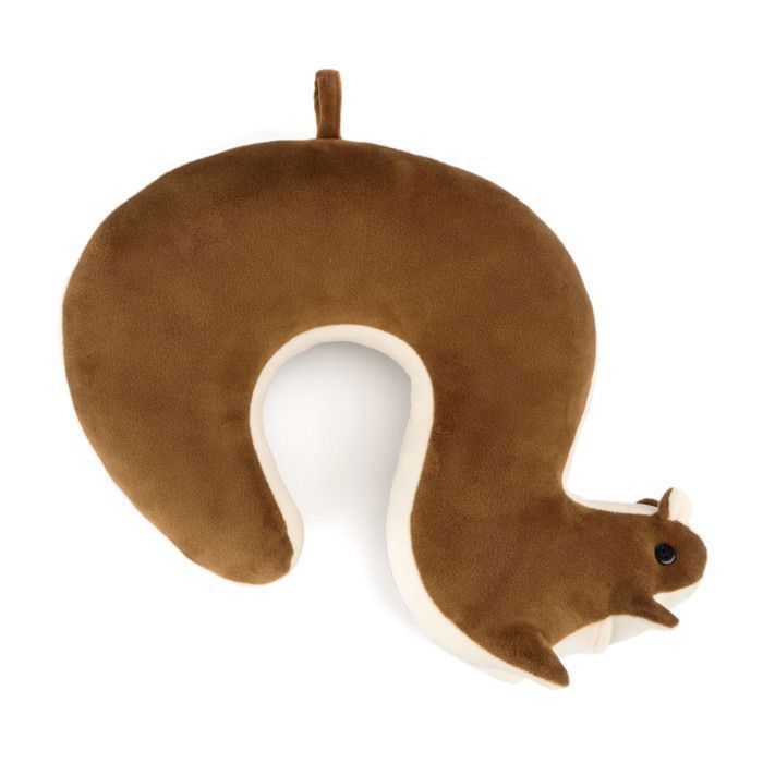 Cale nuque - SQUIRREL - Coton - Marron - 10x36,5x28 cm - Confort optimal en voyage