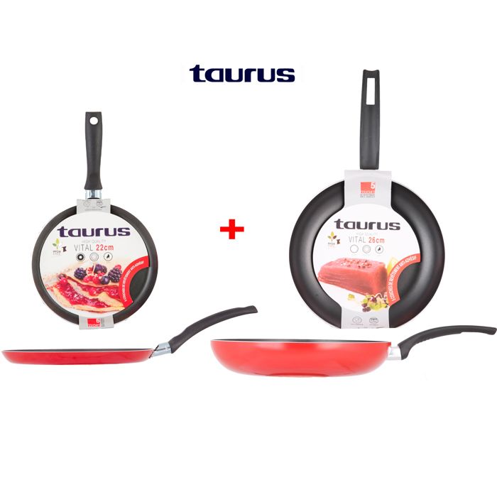 Pack Poêle Vital 26 cm antiadhésive  + Crêpière Vital 22 cm antiadhésive