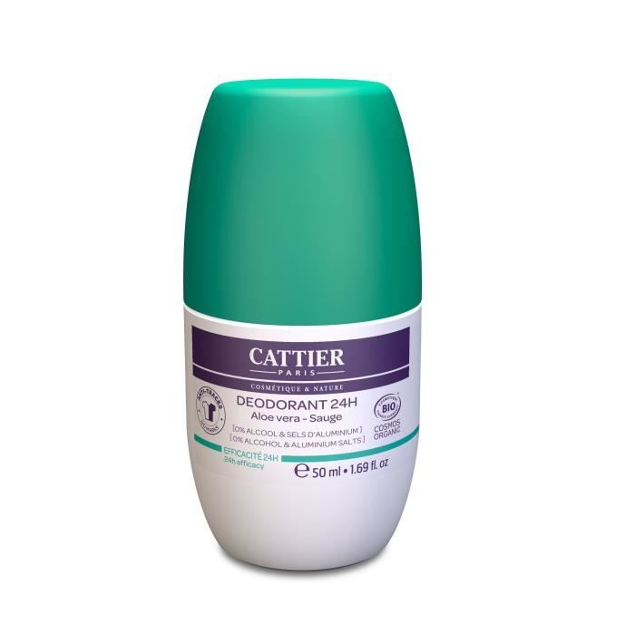 Cattier Déodorant 24h Aloe-Vera et Sauge 50ml