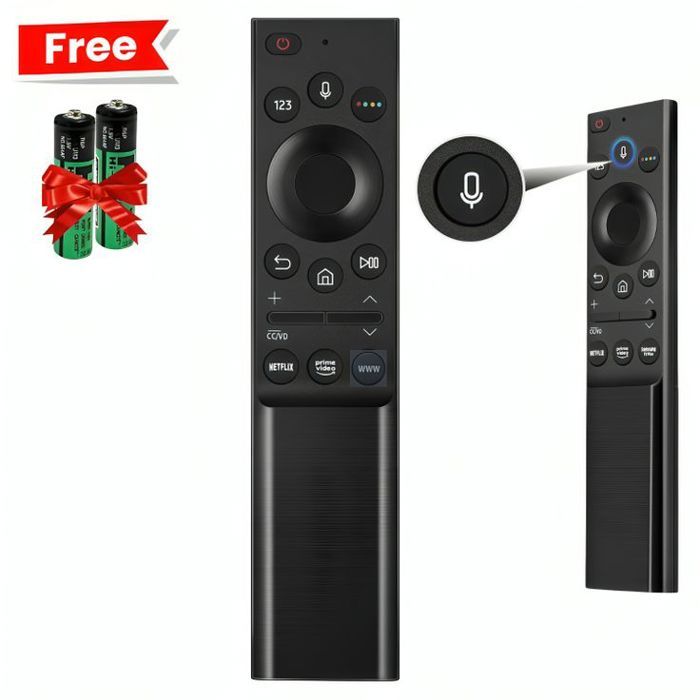 Telecommande vocale de remplacement pour Samsung Smart TV avec Bouton  Netflix Prime Video  + Avec Deux piles Gratuit