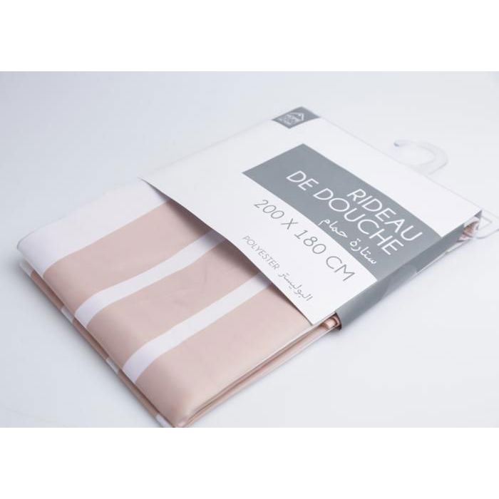 Rideau de douche - HOME DECO FACTORY - SB010 - Rose - 200x180 cm - Polyester résistant à l'eau