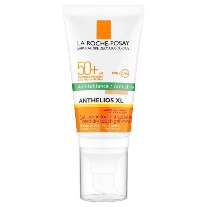 La Roche-Posay Anthelios XL SPF 50+ Gel-crème Toucher Sec Anti-brillance 50 ml, Visage, 50 ml, Peau mixte, Peau grasse