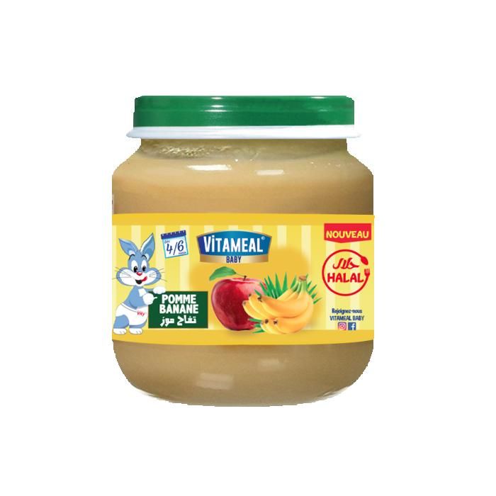 Pot pomme banane sans gluten ni lactose 130g - VITAMEAL