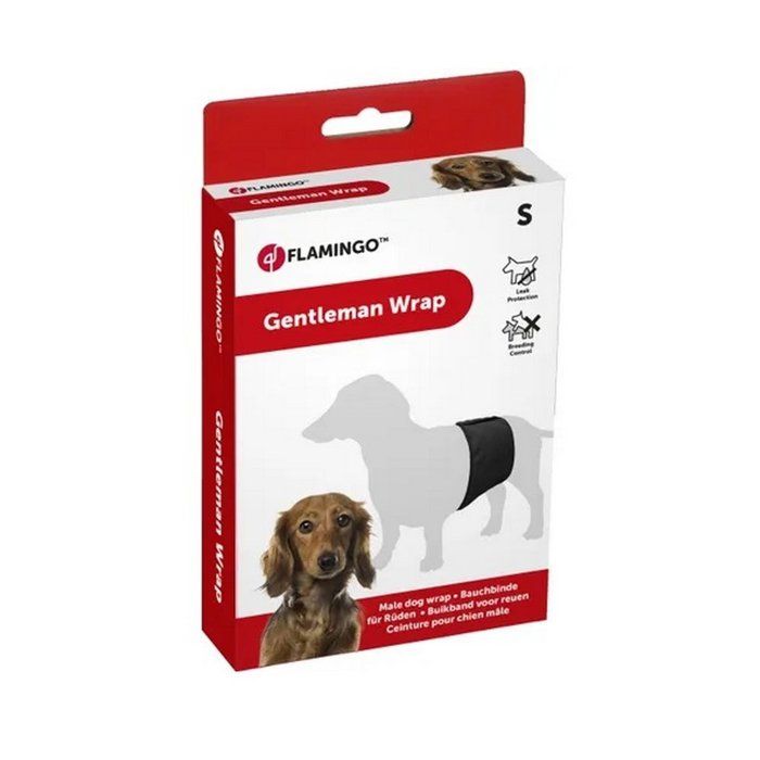 Culotte pour chien - FLAMINGO - KING NOIR - 90x30CM - Nylon avec molleton doux - Lavable à 30°C