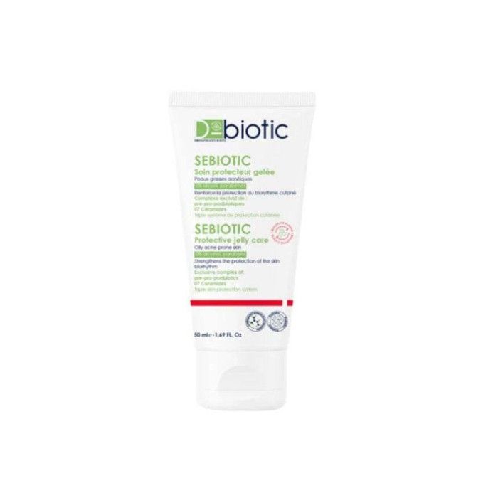 Soin hydratant léger - SEBIOTIC - Gelée 50 ml - Non gras - Peaux mixtes à grasses - Texture gelée